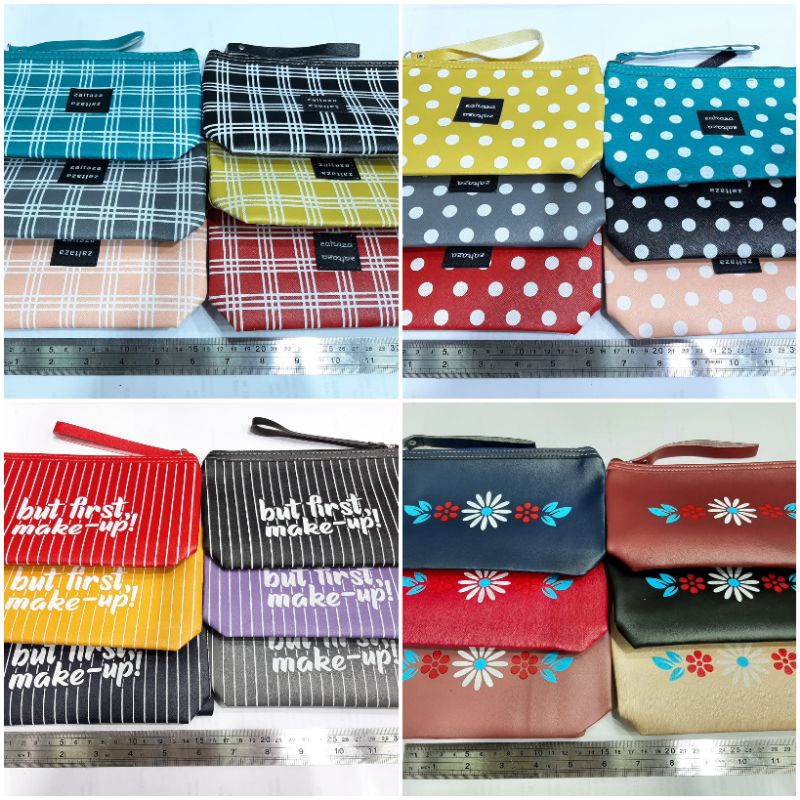 Dompet Pensil / Kosmetik Sedang Per Lusin 12pcs Grosir