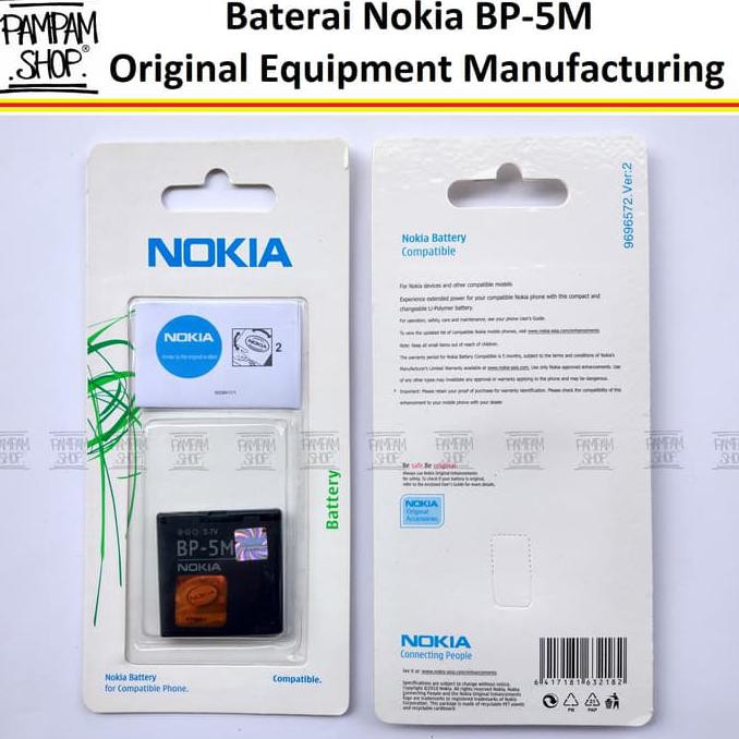 Baterai Nokia 5610 XpressMusic Xpress Music BP5M BP-5M Original |Batre