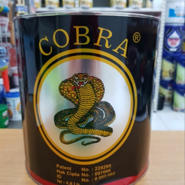 THINNER COBRA HITAM THINER PENGENCER CAT TINER COBRA HITAM HIGH GLOSS 5 LITER GALON 5L 5KG KILAP