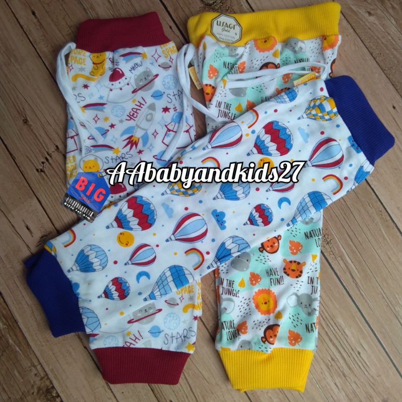 USAGI - 1 PC CELANA PANJANG BAYI MODEL JOGGER BAHAN KAOS DAN SNI USIA 1-4 TAHUN