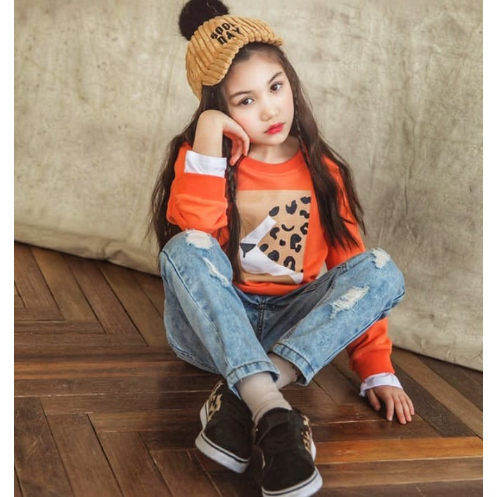 Tokomilkan - LEOPARD Sweater / Sweater Fleece Anak Perempuan 1 - 6 tahun