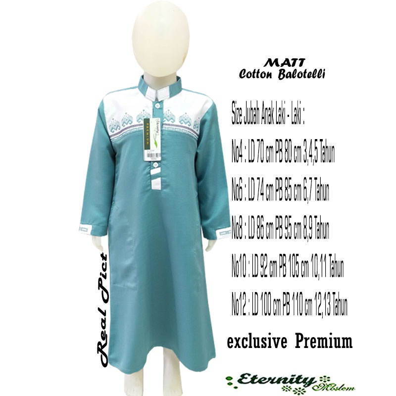 Jubah Anak laki laki Gamis Anak Laki Laki Bordir Kombinasi Lengan Panjang Terbaru