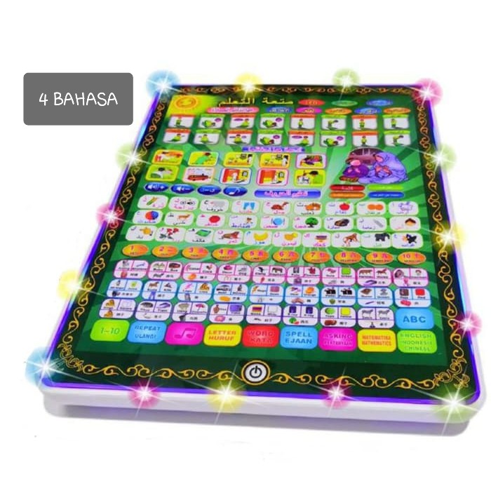 Playpad Muslim / Mainan Anak Muslim / Belajar Quran LED 4 Bahasa Edukasi SNI