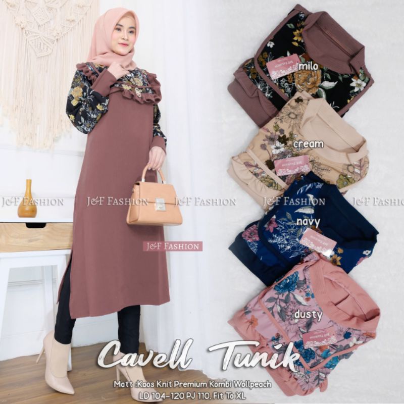 Baju Tunik Cavell Tunik 4 Baju Gamis Atasan Wanita Cewek Murah