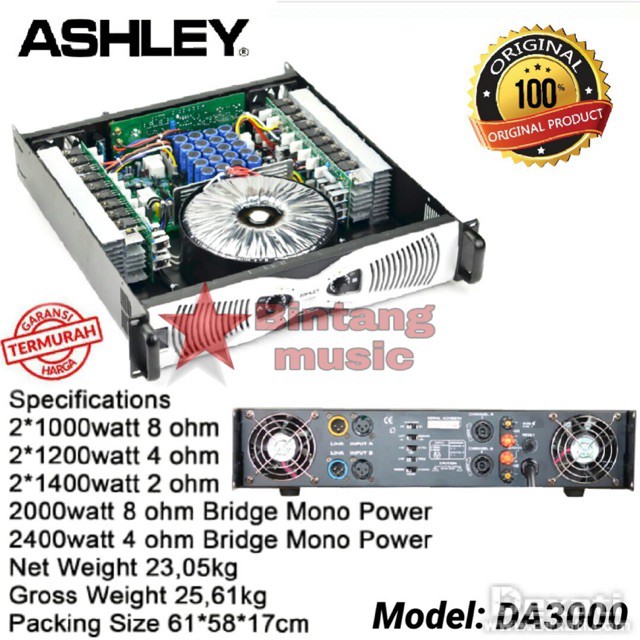 PROMO MURAH Power Ashley DA3000 Amplifier Ashley DA 3000 / Da3000 /