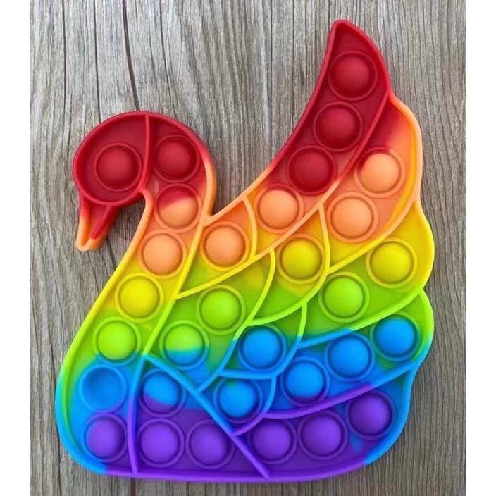 Pop It Rainbow Unicorn Fidget Toy Langka Murah Berkualitas Unik Mainan Edukasi Edukatif Free Gundu-angsa