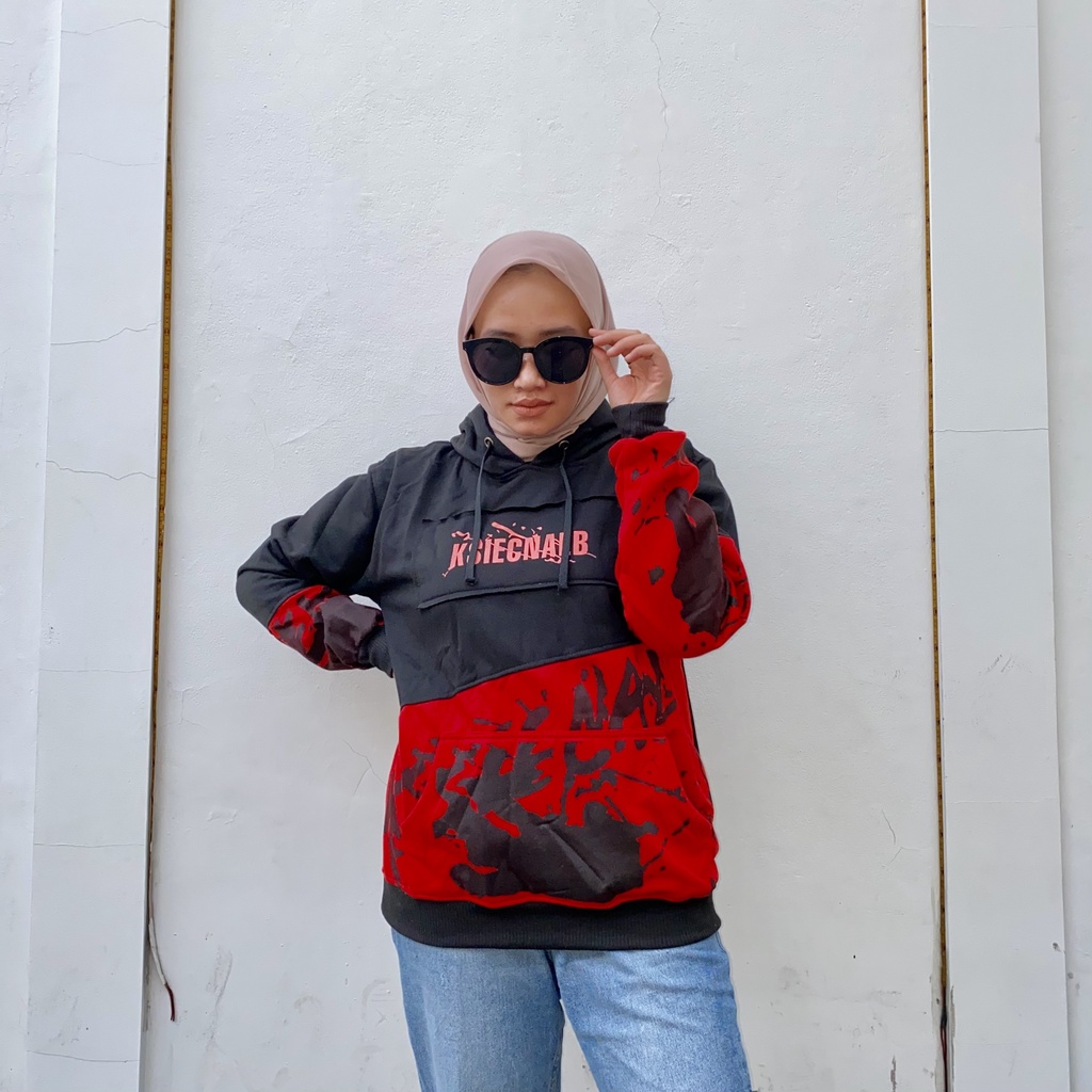 KSIECNABLE HOODIE HITAM-MERAH || HOODIE KEREN || HOODIE KOMBINASI #KSI