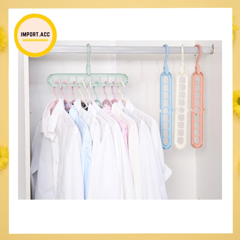 Magic Hanger Instan Gantungan Baju Lemari Pakaian Wonder Hanger 9 in 1 Ajaib [import.acc]