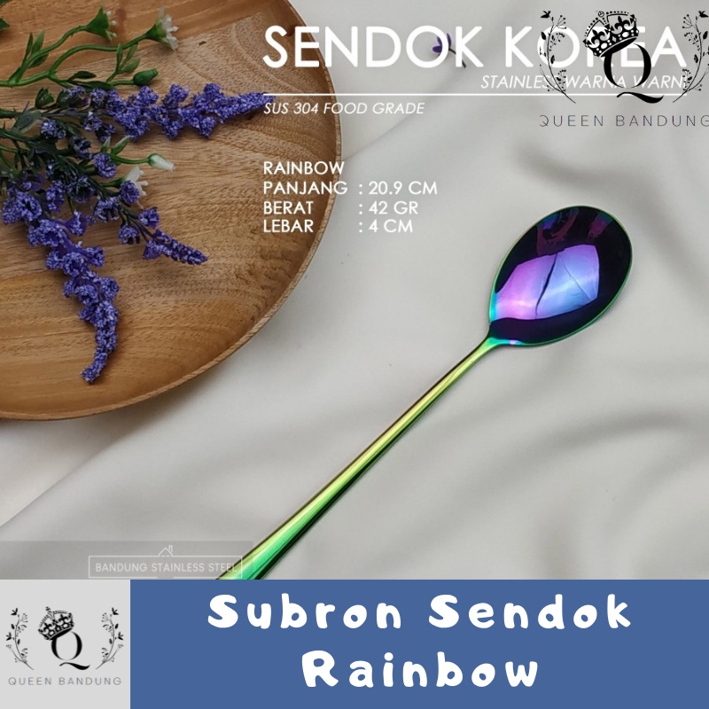 Subron Sendok Rainbow Stainless Steel Korean