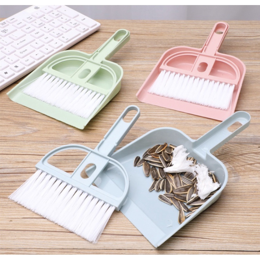 Sapu Mini Set + Serok Cikrak Kecil Warna Random