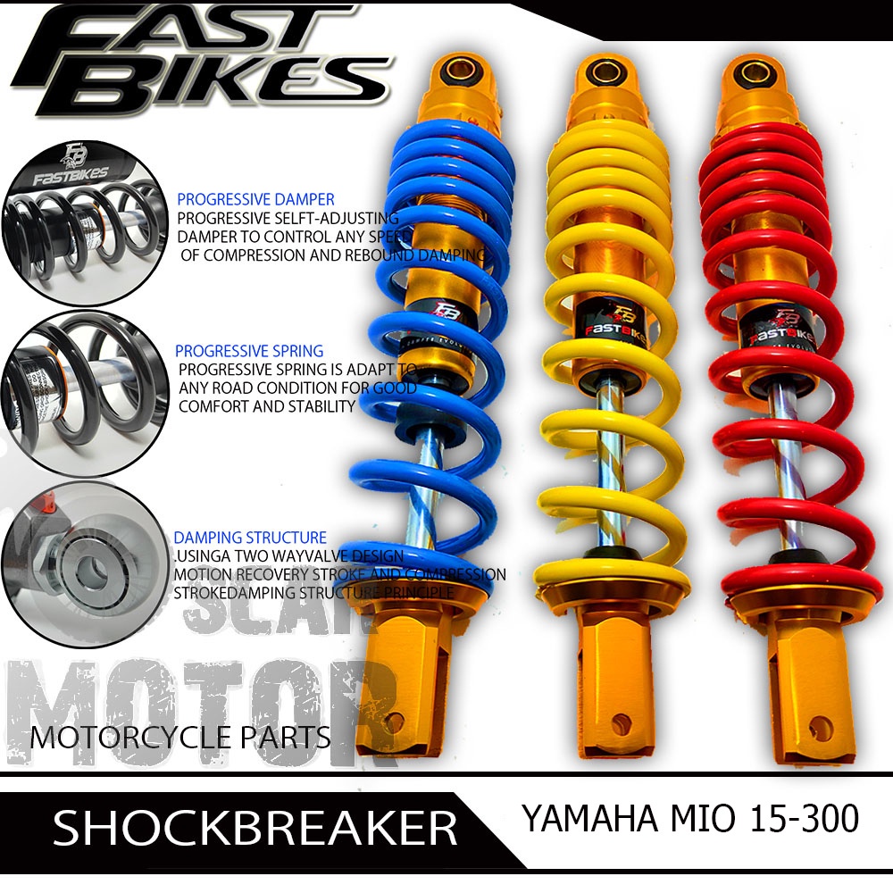 SHOCKBRAKER Z SERIES NON TABUNG FASTBIKES SHOCK BELAKANG MATIC 305 MIO BEAT VARIO SPACY SCOOPY XEON motor