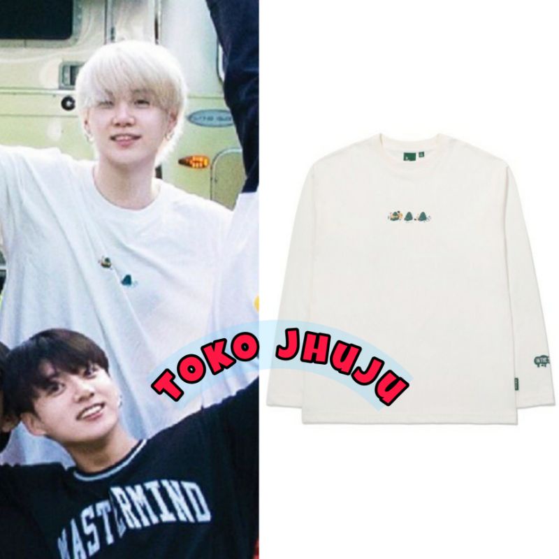 Baju Kaos BTS Suga style In the soop 2 logo kecil tengah + logo tangan