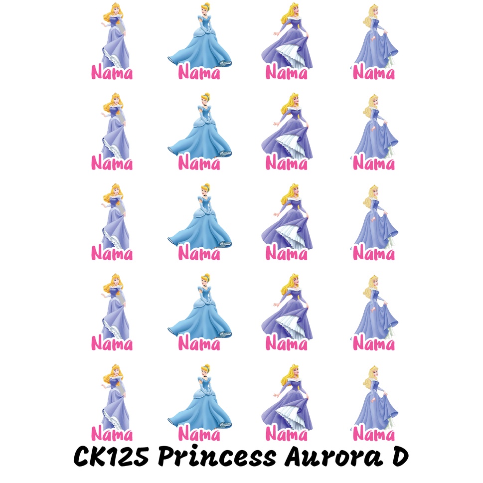 

Sticker Nama Cutting Label Waterproof Tahan Air Princess Aurora CK125