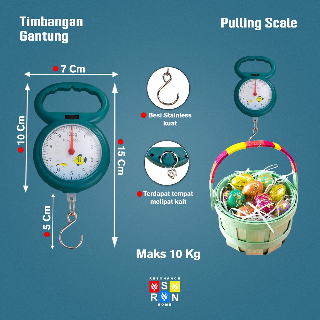 Timbangan Gantung Portable 10Kg Murah Resonance Home