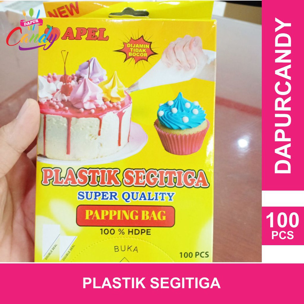 

DapurCandy - PLASTIK SEGITIGA DUS 100LBR / PAPPING BAG / PIPING BAG