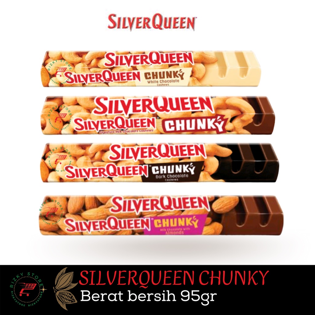 Chunky Bar SilverQueen  cokelat 95 Gram Varian Mede / Almond