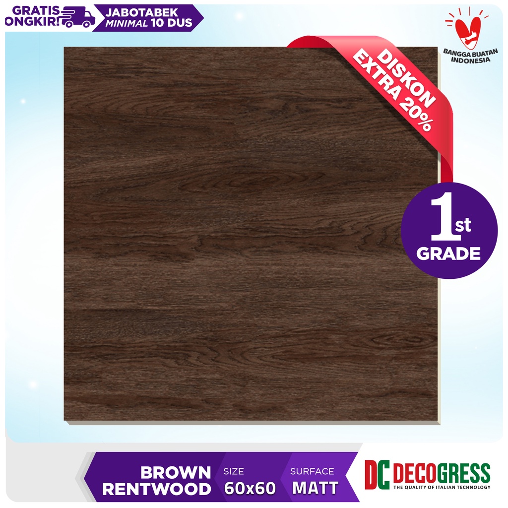 Decogress Granite tile 60x60 Brown Brentwood