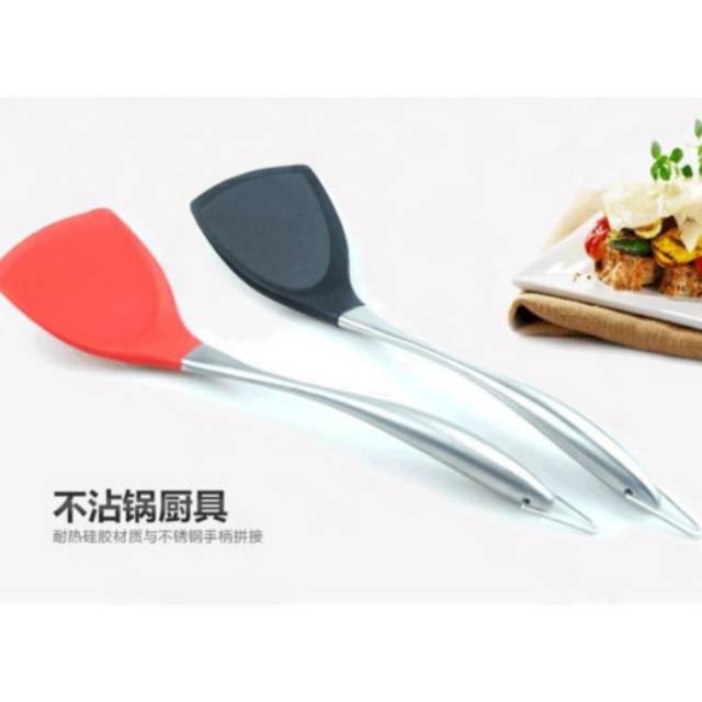 Spatula silicone stainless premium sodet sutil cucutik food grade