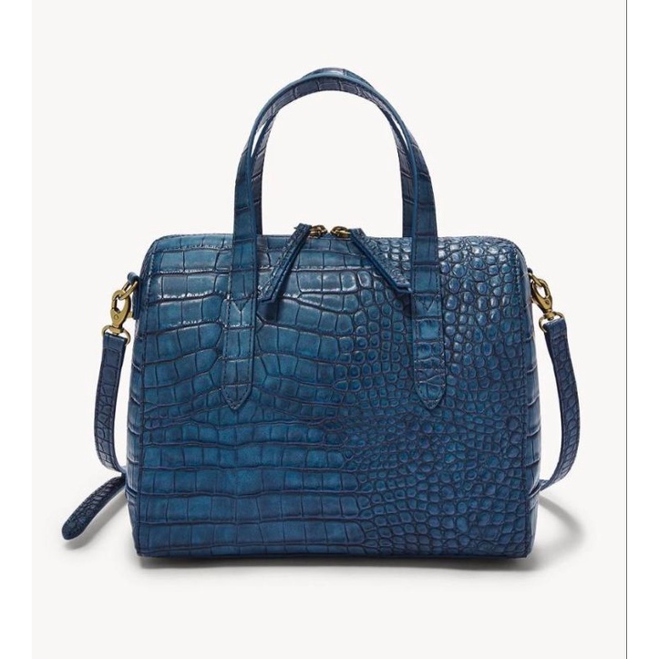 Sydney satchel blue croco