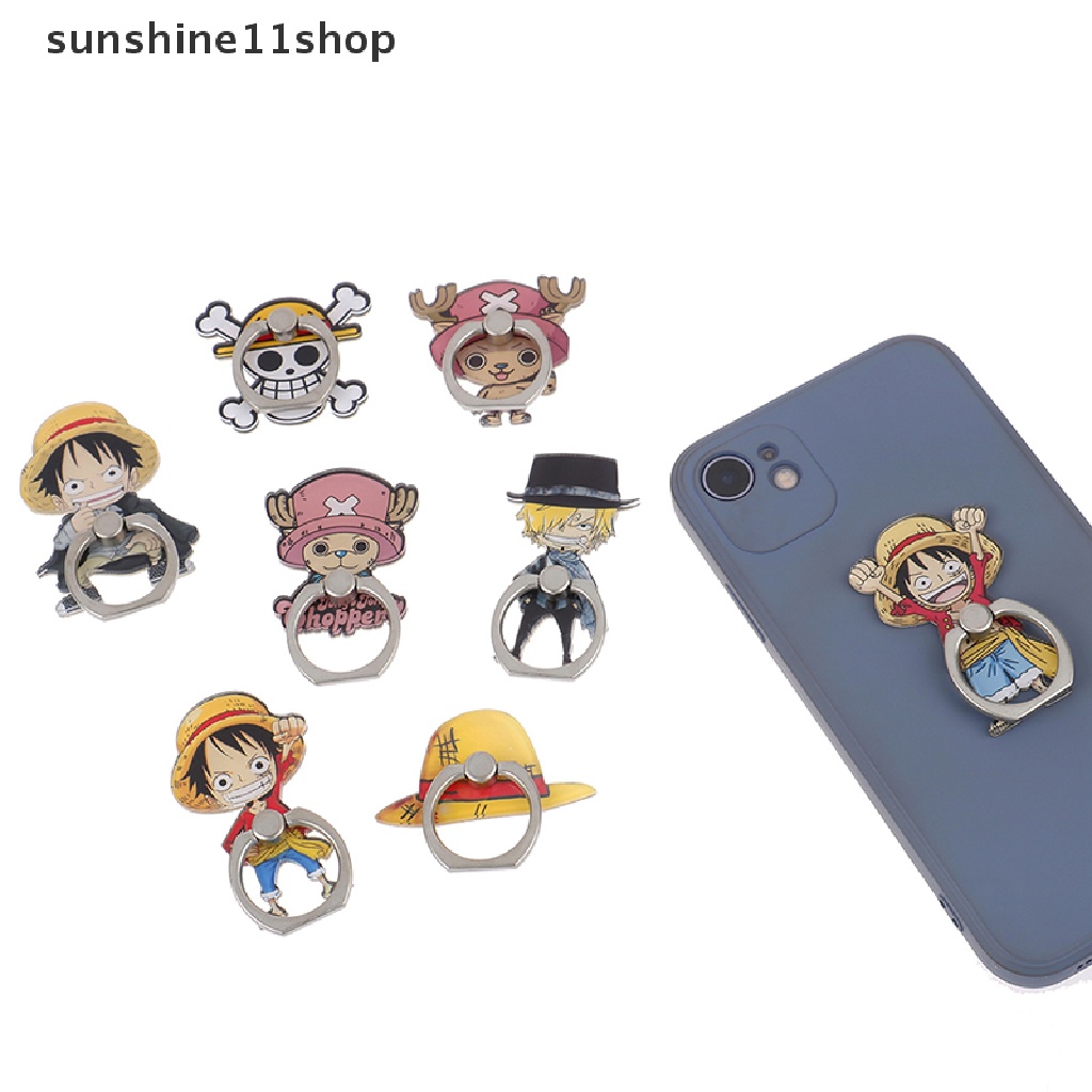 Sho Ring Stand Holder Desain Luffy One Piece Bahan Akrilik Untuk Handphone