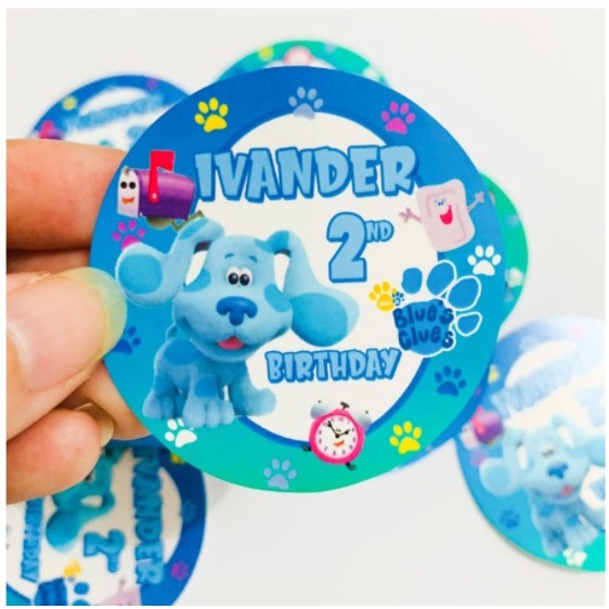 

Blue Clues Sticker Pudding Birthday / Souvenir Hampers Nasi Kotak Ulang Tahun