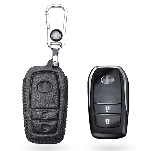 Casing Kunci remote Mobil keyless Bahan Kulit Untuk Toyota Prius / Camry / CROWN