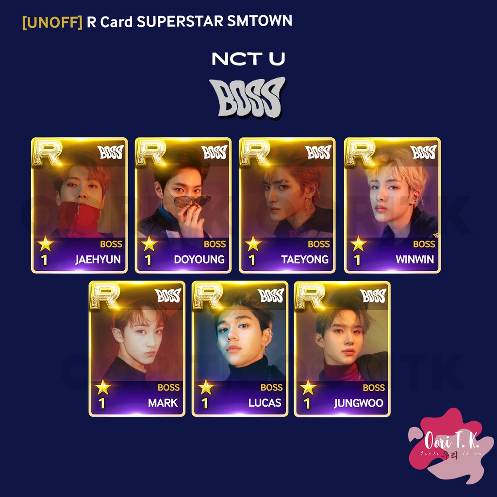 (MIN PEMBELIAN 3PCS ) [UNOFF] R CARD SUPERSTAR SMTOWN NCT U "BOSS" PHOTOCARD PC TAEYONG DOYOUNG WINW