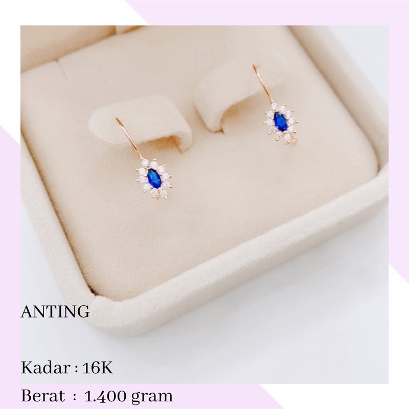 Anting Emas Mata Biru 1.400 Gr