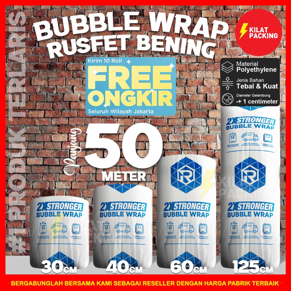 

HJK BUBBLE WRAP VARIAN UKURAN MURAH GROSIR DKM+ /ROLL