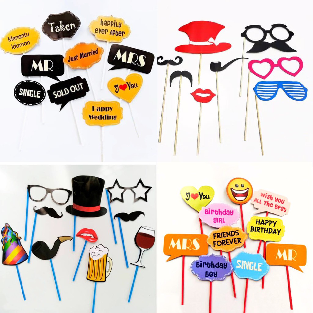 Photobooth PROPS Kertas Stick