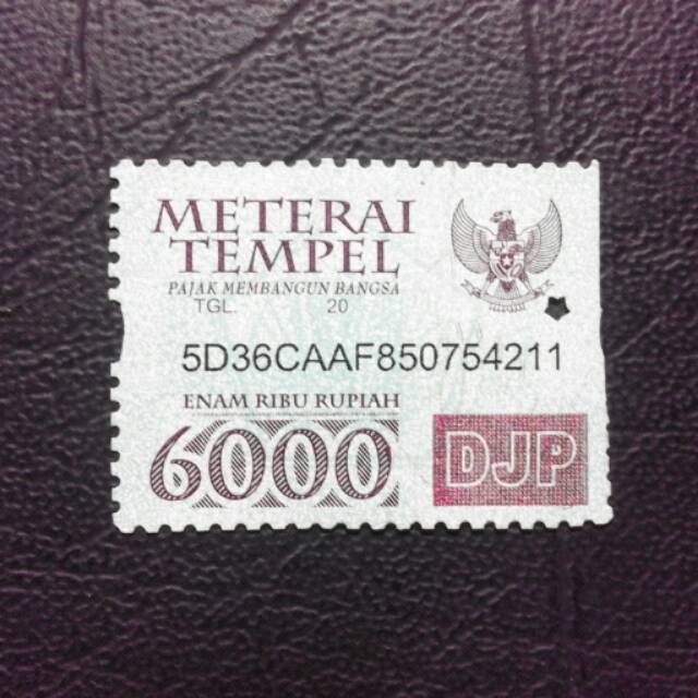 

Materai/Meterai 6000 Rupiah Tahun 2010, 2011, 2012, 2013, 2014 (Original) #0212