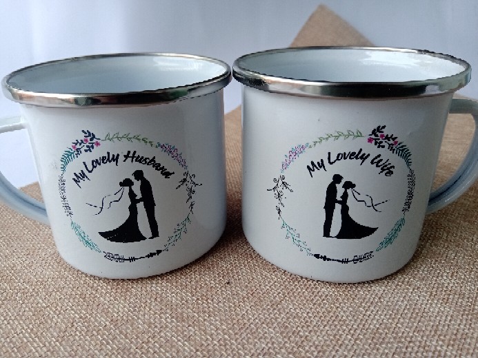 Mug Enamel List Stainless Couple/wedding Series Custom