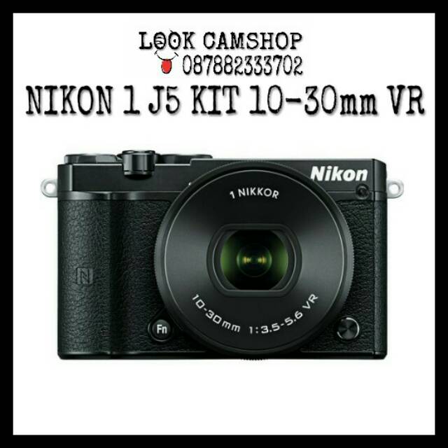 KAMERA MIRRORLESS NIKON 1 J5 NIKON1 J 5 KIT 10-30mm VR - BLACK HITAM