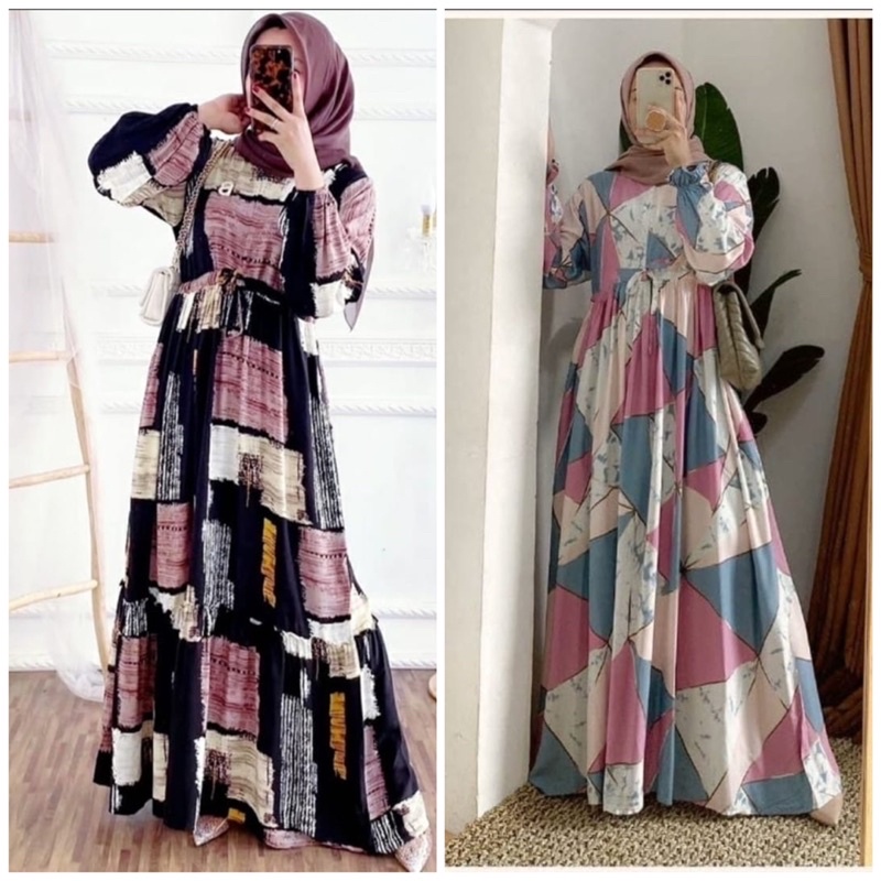 (RPA) ALL GAMIS RINNIE LOTTA RAIN DAILY BUSUI DRESS RAYON UNIQLO