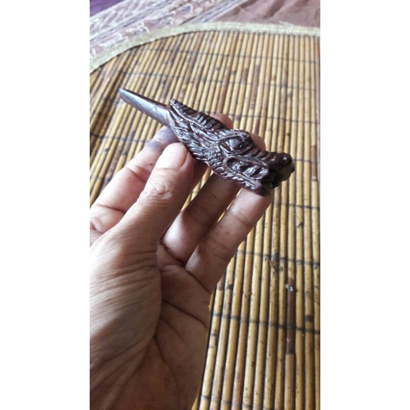 Pipa once kayu galih asem ukir naga