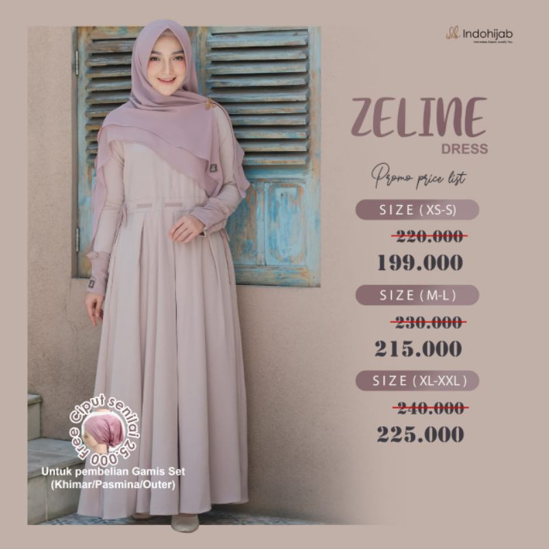FLASH SALE GAMIS ONLY ZELINE (GAMIS AJA) ORIGINAL BY IDB
