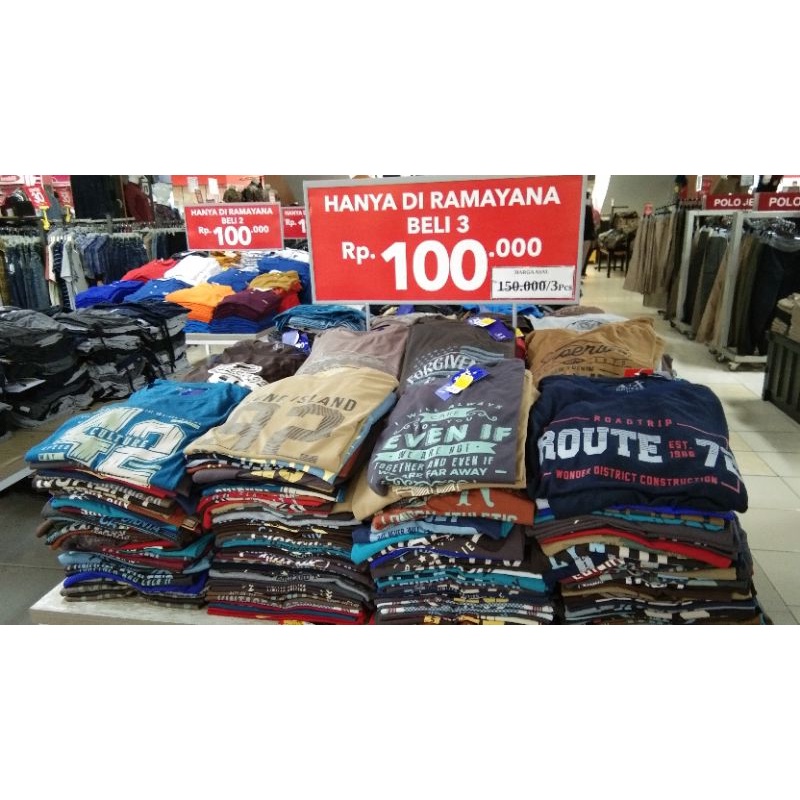 BPM2A-Kaos Super R Motif Random / Beli 1 Rp 50.000 Beli 3 Rp 100.000 / Ramayana Jatinegara