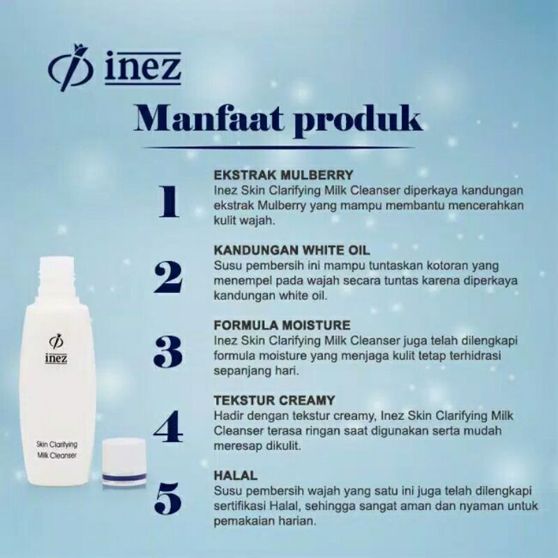 ❤️GROSIR❤️ INEZ Skin Clarifying Milk Cleanser