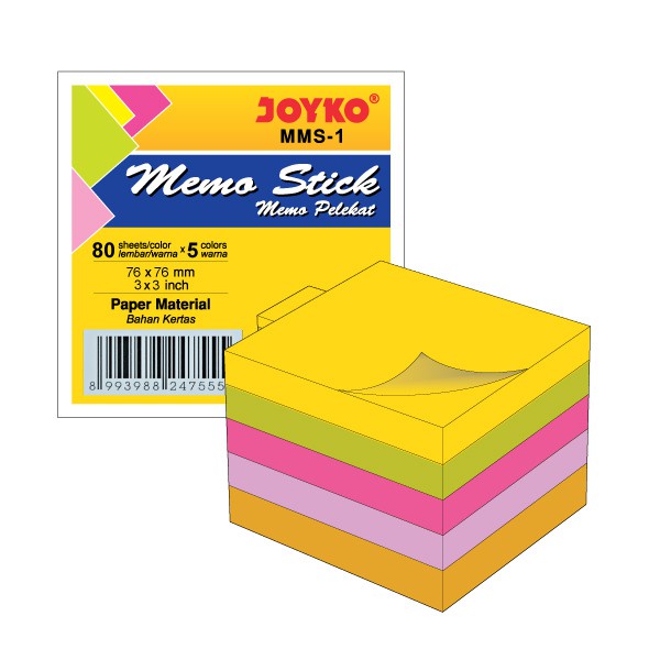 Memo Stick Sticky Note Kertas Memo Memo Tempel Joyko Memo Stick Sticky Note Kertas Memo Memo Tempel Joyko