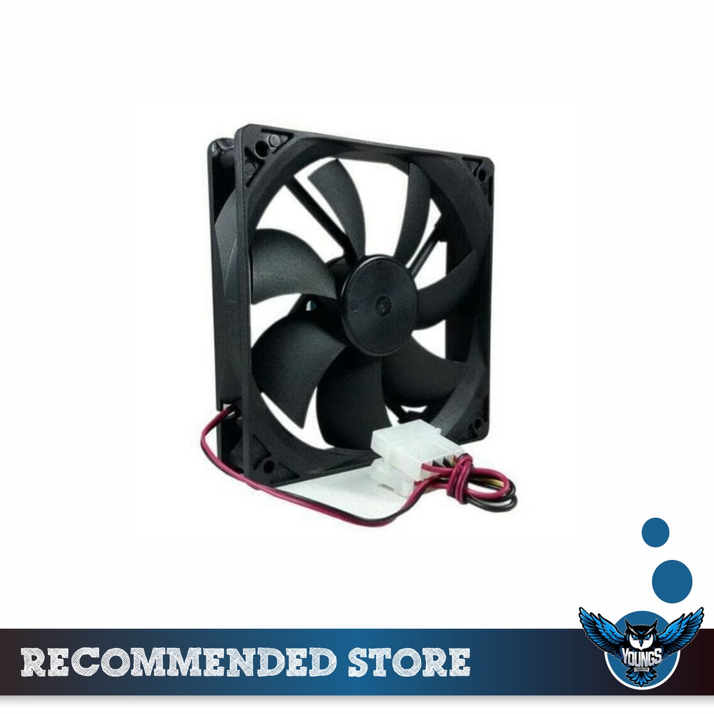 FAN CASE 12CM BLACK - KIPAS CASING PC HITAM