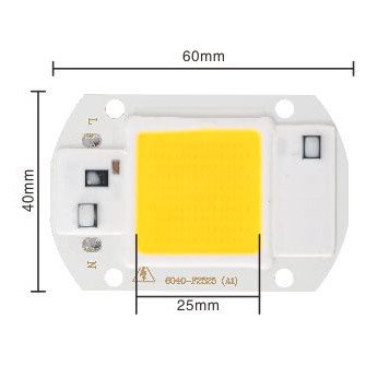 Chip Lampu COB LED Floodlight Spotlight 220V 20W - Warm White - White