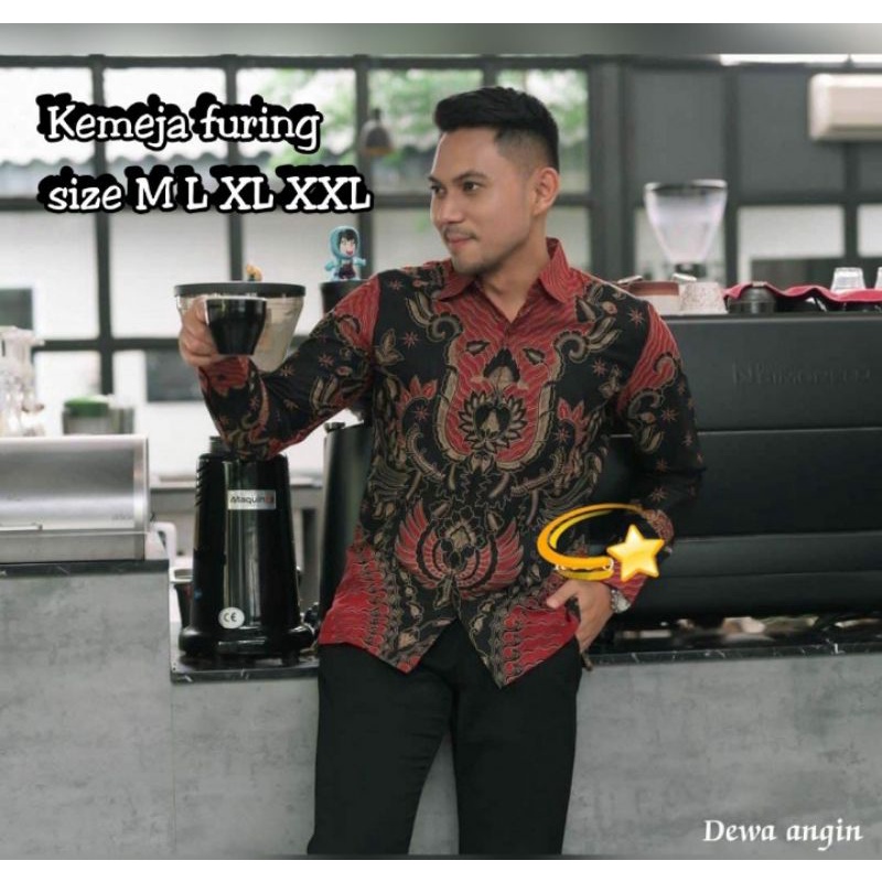 BATIK PRIA LENGAN PANJANG BERPURING