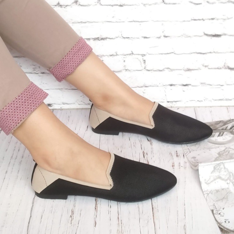 KAYZINEVA | CC06 Sepatu Wanita Rajut Flat Premium / Sepatu Wanita Terlaris / Sepatu Wanita Kekinian / Sepatu Wanita Terbaru