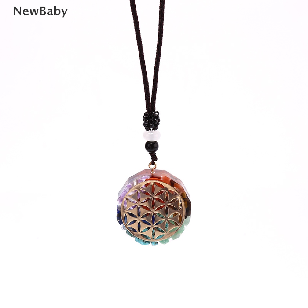 Newbaby Orgonite Kalung Tali Dengan Liontin Batu Chakra Penyembuh Energi Untuk Meditasi Bayi Handmade