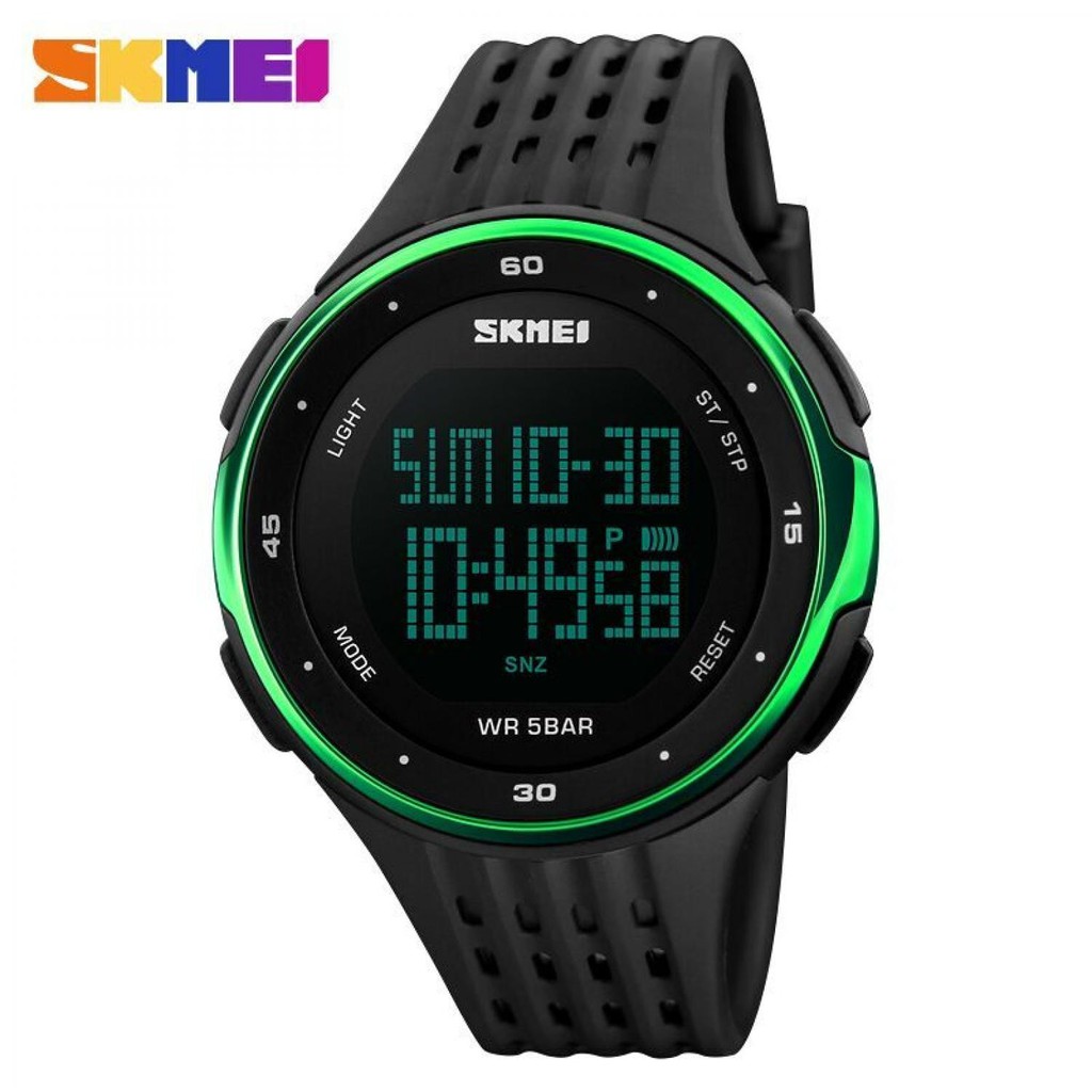 JM1427 - ORIGINAL SKMEI RUNNING SPORT WATCH GREEN / JAM TANGAN PRIA