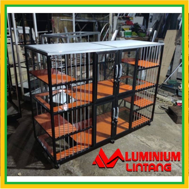 Kandang Kucing Aluminium Minimalis 4kamar Murah