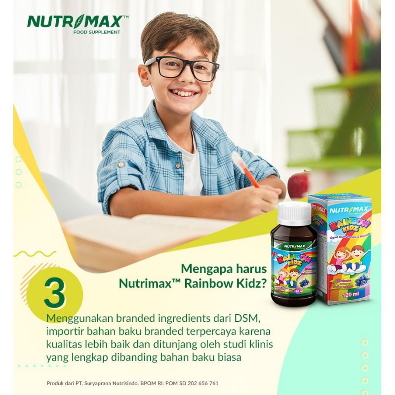 NUTRIMAX RAINBOW KIDZ 240 ML DAN 120 ML || MULTIVITAMIN MULTI VITAMIN