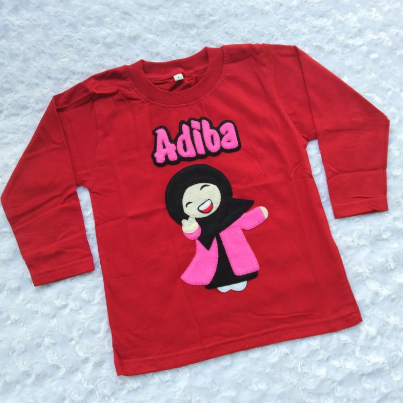 Kaos flanel size 2 lengan panjang (4-6T)