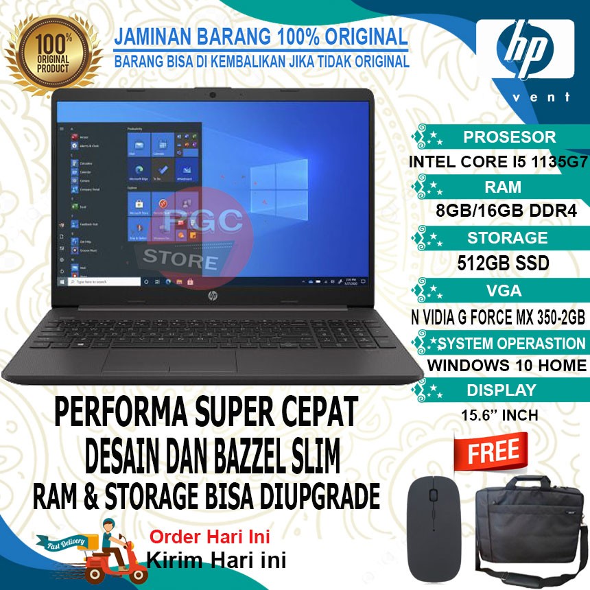 Jual Promo Laptop Murah Hp 250 G8 Intel Core I5 1135g4 Ram 8gb 512gb Ssd Nvidia Mx350 2gb 7181