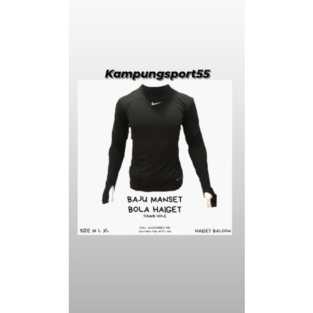Baju manset / base layer / manset olahraga thumb hole / base layer UV protect / manset pria wanita